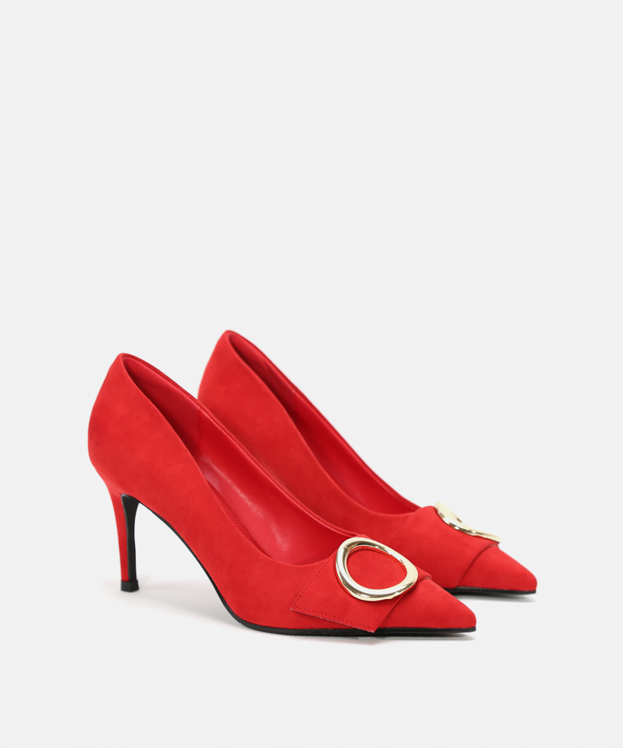 Zapatos tacón adorno metálico image number null